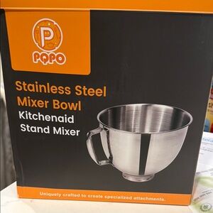 Kitchenaid  Stainless Steel Mixer Bowl for Stand Mixer with silicone lid